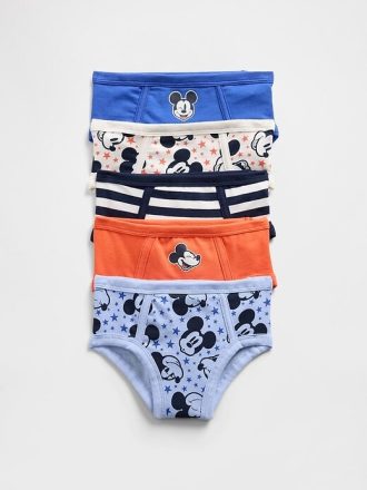 Gap × Disney Cuecas de algodão orgânico elástico para bebês (pacote com 5)