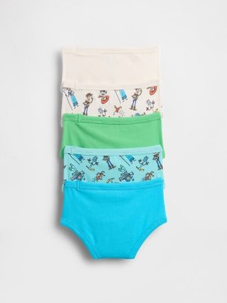 Gap × Disney Cuecas de algodão orgânico elástico para bebês (pacote com 5)