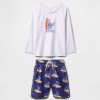 Gap × Disney Rash Guard para bebês e crianças pequenas, duas peças
