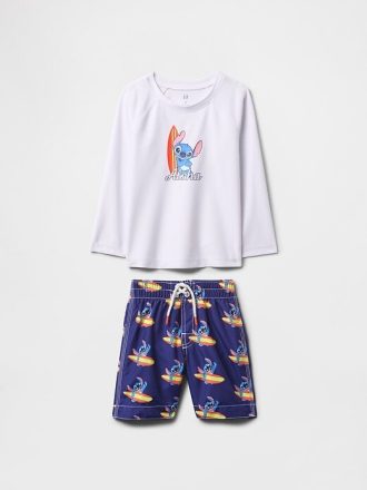 Gap × Disney Rash Guard para bebês e crianças pequenas, duas peças