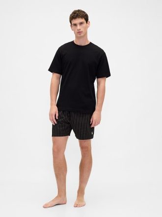 Gap × Disney Tim Burton’s O Estranho Mundo de Jack Boxers de Algodão Orgânico Listrado com Caveira para Adultos