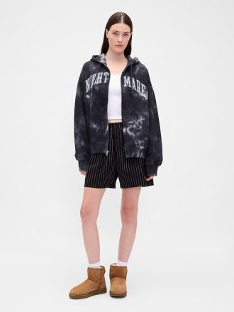 Gap × Disney Tim Burton’s O Estranho Mundo de Jack Boxers de Algodão Orgânico Listrado com Caveira para Adultos