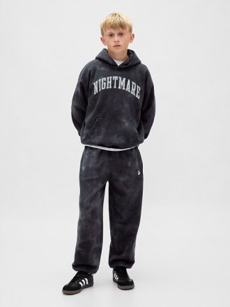 Gap × Disney Tim Burton’s O Estranho Mundo de Jack Calça de moletom infantil VintageSoft Skull Baggy