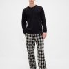 Gap × Disney Tim Burton’s O Estranho Mundo de Jack Calça de pijama de flanela para adultos com caveira