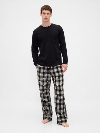 Gap × Disney Tim Burton’s O Estranho Mundo de Jack Calça de pijama de flanela para adultos com caveira