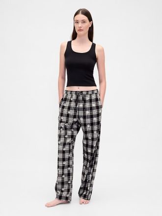 Gap × Disney Tim Burton’s O Estranho Mundo de Jack Calça de pijama de flanela para adultos com caveira