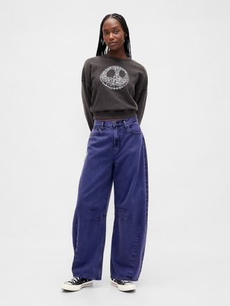 Gap × Disney Tim Burton’s O Estranho Mundo de Jack Calça Jeans UltraSoft de Cintura Média