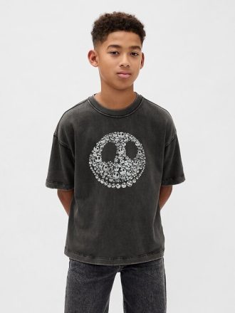 Gap × Disney Tim Burton’s O Estranho Mundo de Jack Camiseta Infantil Caveira
