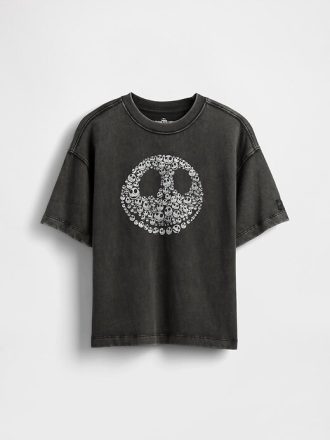 Gap × Disney Tim Burton’s O Estranho Mundo de Jack Camiseta Infantil Caveira