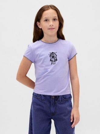 Gap × Disney Tim Burton’s O Estranho Mundo de Jack Camiseta Infantil Estampada Encolhida