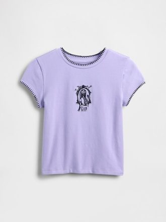 Gap × Disney Tim Burton’s O Estranho Mundo de Jack Camiseta Infantil Estampada Encolhida