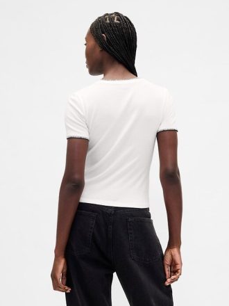 Gap × Disney Tim Burton’s O Estranho Mundo de Jack Camiseta Moderna Encolhida