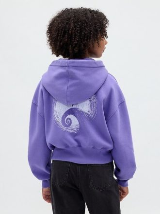Gap × Disney Tim Burton’s O Estranho Mundo de Jack Infantil VintageSoft Crop Hoodie