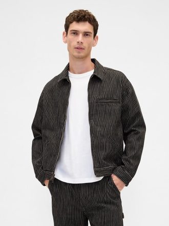 Gap × Disney Tim Burton’s O Estranho Mundo de Jack Jaqueta Jeans Listrada