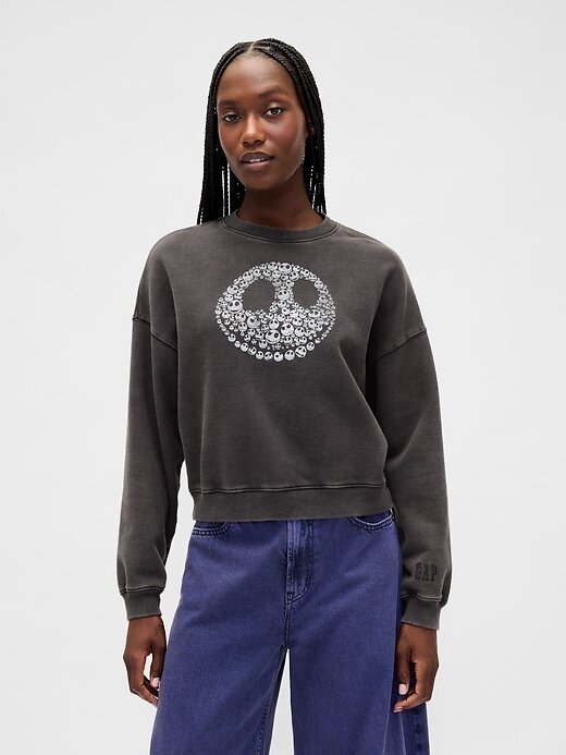 Gap × Disney Tim Burton’s O Estranho Mundo de Jack Moletom com Caveira Pesada Gap × Disney Tim Burton’s O Estranho Mundo de Jack Moletom com Caveira Pesada