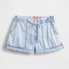 GapStudio Shorts Jeans Drapeado de Cintura Alta Easy GapStudio Shorts Jeans Drapeado de Cintura Alta Easy