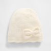 Gorro Pointelle com laço para bebês e crianças pequenas