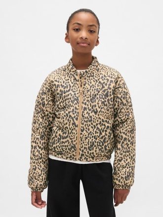 Jaqueta acolchoada leve e reciclada infantil