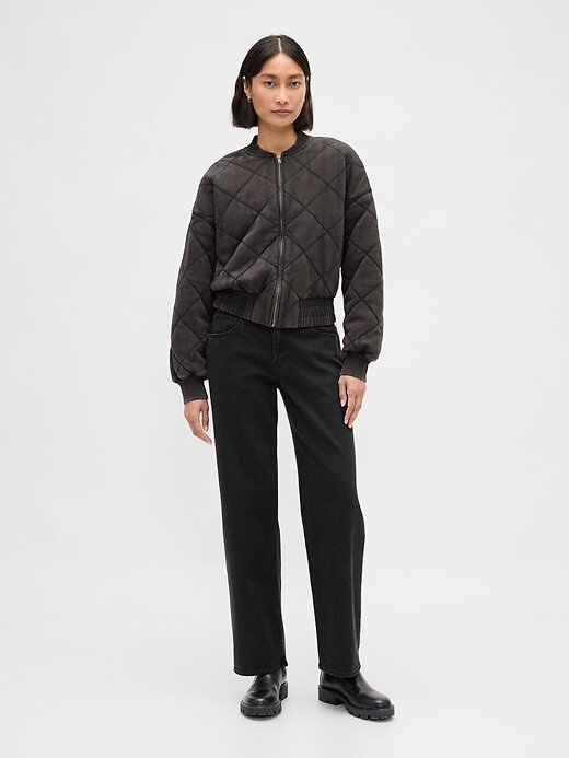 Jaqueta bomber acolchoada VintageSoft Jaqueta bomber acolchoada VintageSoft