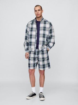 Jaqueta Bomber Gap × Malbon Linho-Algodão