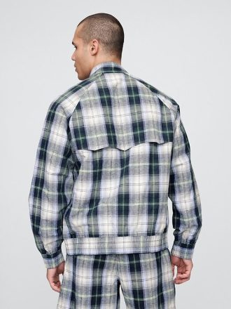 Jaqueta Bomber Gap × Malbon Linho-Algodão