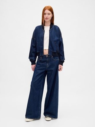Jaqueta bomber jeans ultramacia