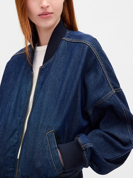 Jaqueta bomber jeans ultramacia Jaqueta bomber jeans ultramacia
