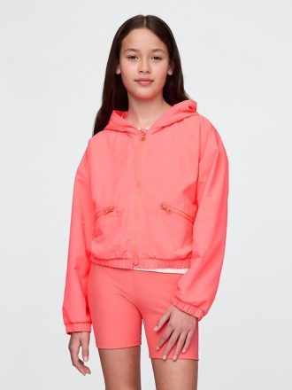 Jaqueta corta-vento de nylon infantil