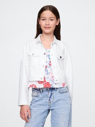 Jaqueta curta jeans infantil