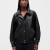 Jaqueta de couro vegana oversized Jaqueta de couro vegana oversized