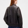 Jaqueta de couro vegana oversized
