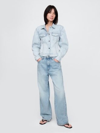 Jaqueta jeans Icon com manga cano