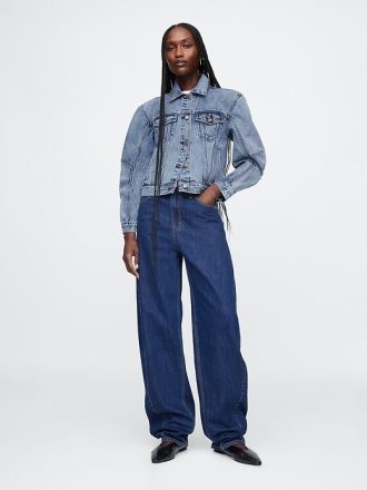 Jaqueta jeans Icon com manga cano