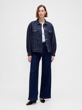 Jaqueta jeans Icon com mangas bufantes e tecido supermacio e ultramacio