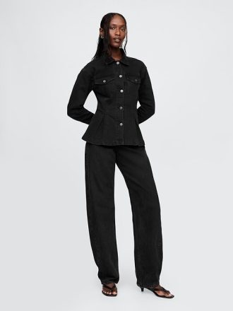 Jaqueta jeans peplum