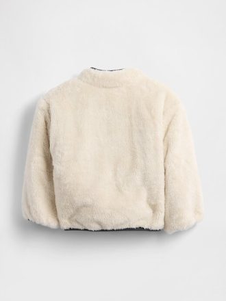 Jaqueta reversível Sherpa leve para bebês e crianças pequenas