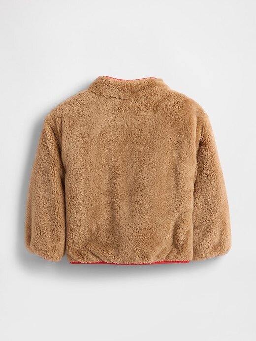 Jaqueta reversível Sherpa leve para bebês e crianças pequenas Jaqueta reversível Sherpa leve para bebês e crianças pequenas