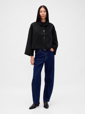 Jaqueta Swing em Mistura de Lã