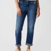 Jeans Girlfriend de cintura média
