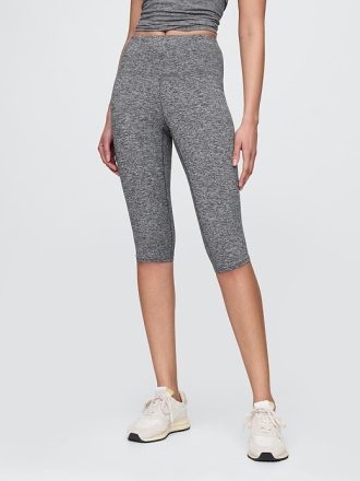 Leggings curtas GapFit Smooth de cintura alta em jersey
