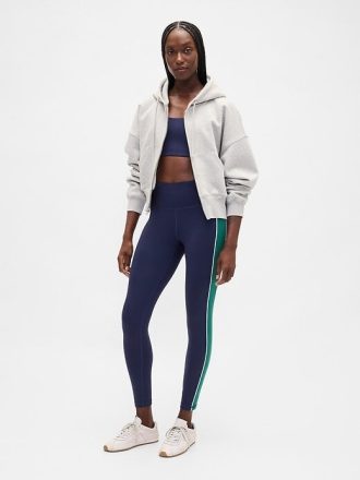 Leggings listradas GapFit High Rise Power de comprimento total