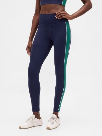 Leggings listradas GapFit High Rise Power de comprimento total