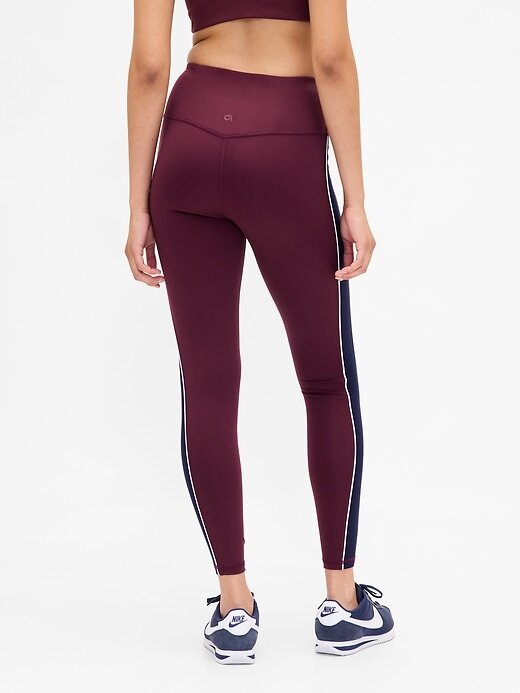 Leggings listradas GapFit High Rise Power de comprimento total Leggings listradas GapFit High Rise Power de comprimento total