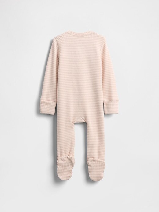 Macacão de pelúcia com bolso para bebê, urso waffle macio, peça única Macacão de pelúcia com bolso para bebê, urso waffle macio, peça única