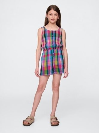 Macacão Infantil de Gaze Amassada