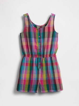 Macacão Infantil de Gaze Amassada