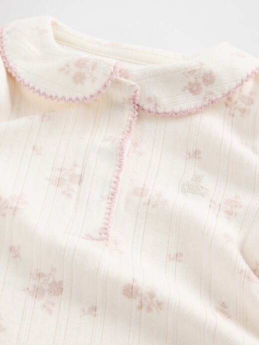 Macacão sem pé Pointelle Softspun para bebê Macacão sem pé Pointelle Softspun para bebê