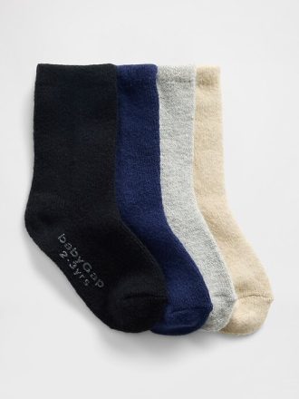 Meias CashSoft Crew para bebês e crianças pequenas (pacote com 4)