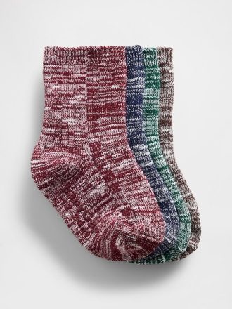 Meias mescladas para bebês e crianças pequenas (pacote com 4)