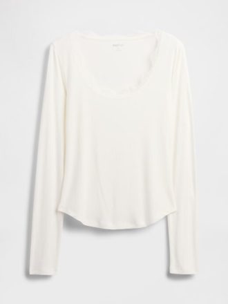 Mini Pijama com Acabamento em Renda e Canelado